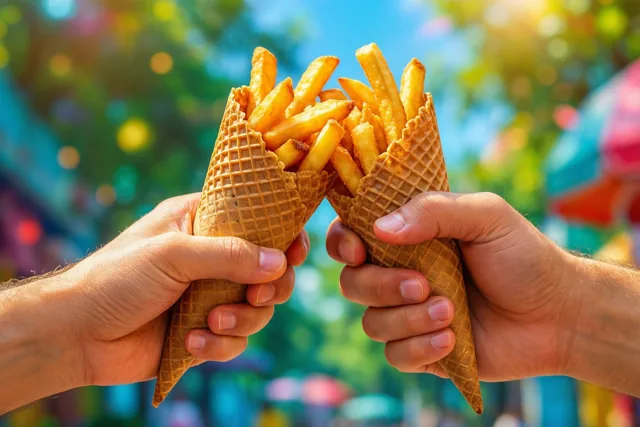 Op ons en de frietjes