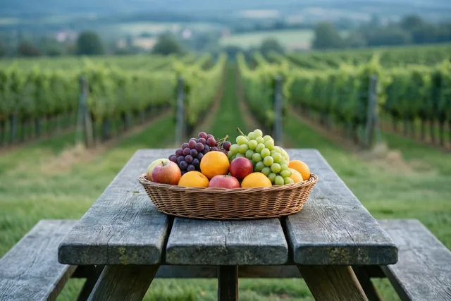 Zoet fruit en zachte heuvels