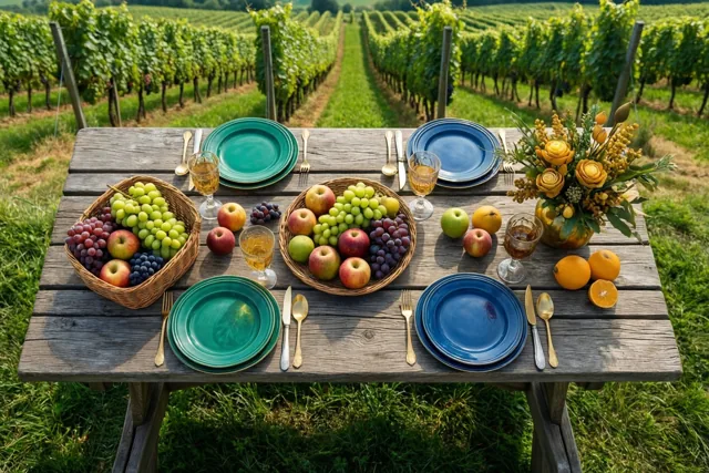 Picknick met een groen uitzicht