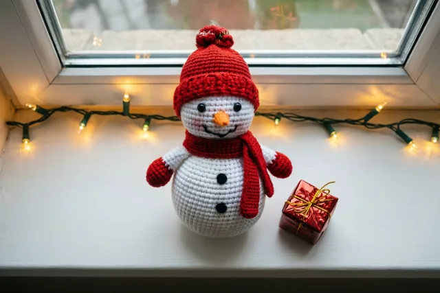 Een sneeuwmannetje vol kerstwarmte
