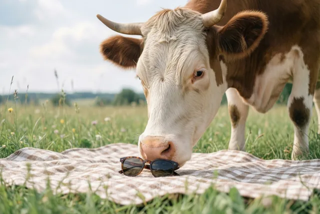 Zomers bezoek met hoorns