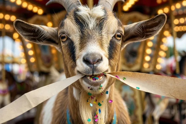 Deze geit lust carnaval