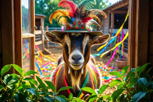 De geit komt mee feesten