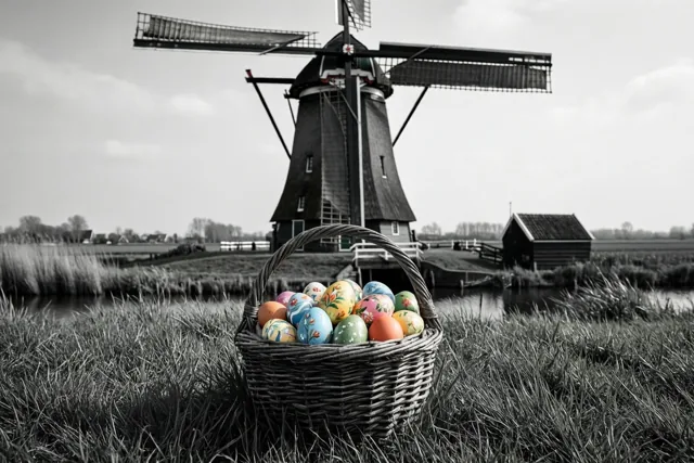 Paaskleur bij de staakmolen