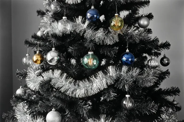 Gekleurde lampjes, kerst van toen