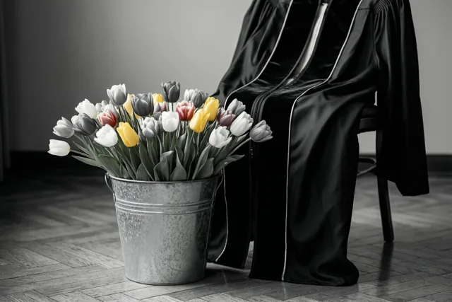 Kleurige tulpen voor je diploma