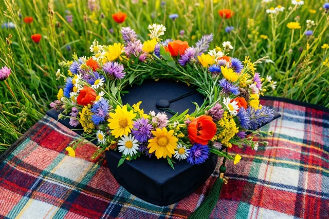 Je diploma verdient een bloemenkroon