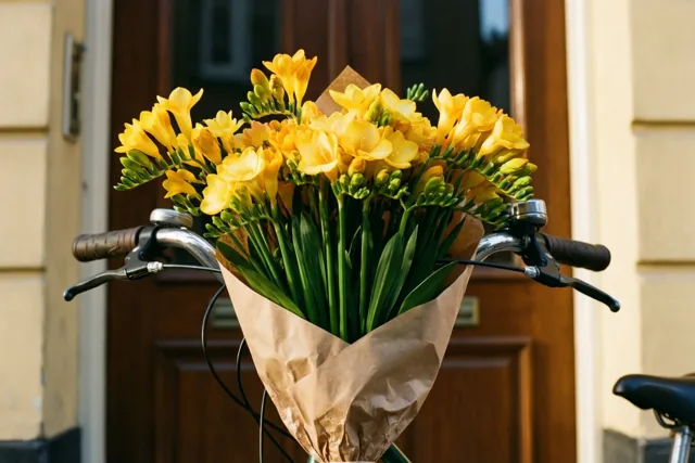 Gele freesia's voor jouw hulp