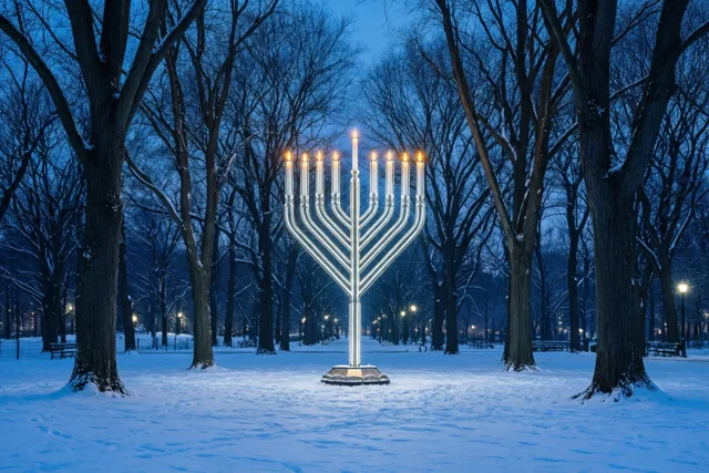Een park vol zacht licht