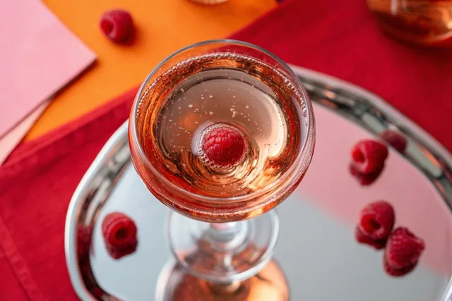 Een roze toost op geluk