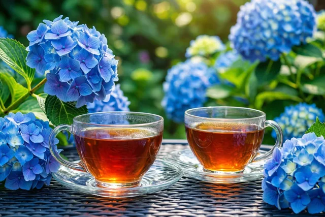 Thee, bloemen en jouw gezelschap