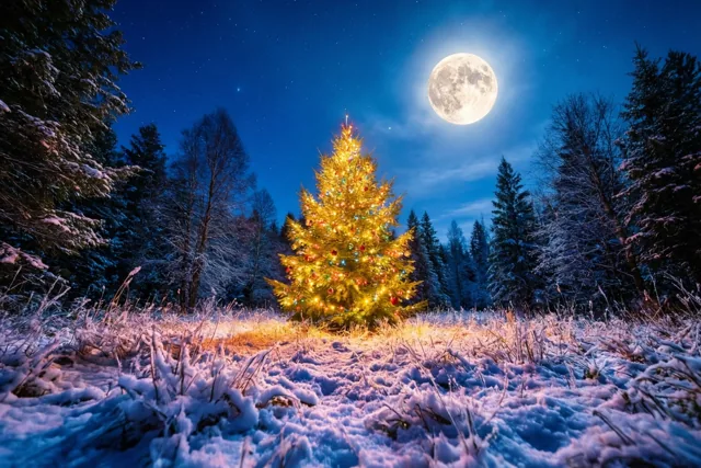 Kerst onder de volle maan