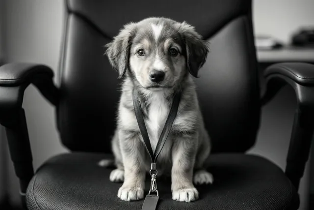 Een puppy voor je eerste werkdag