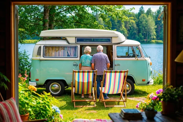 Pensioen met een retro-uitzicht