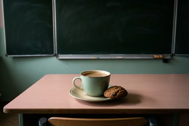 Een koffiepauze voor de juf
