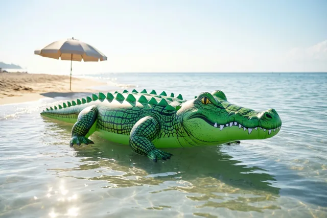 Krokodil in vakantiemodus