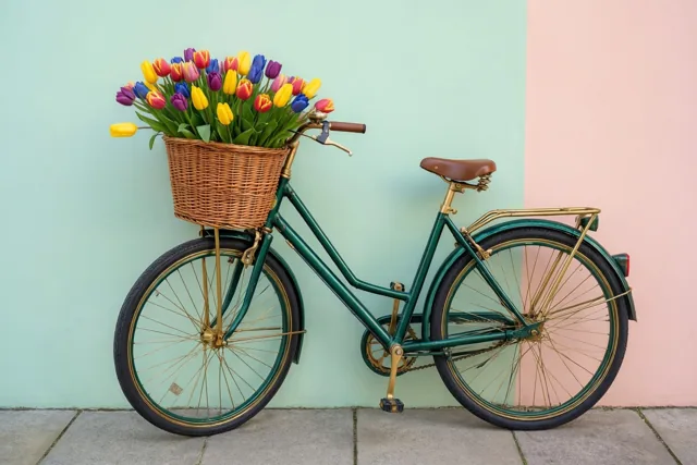 Met de retrofiets de lente in