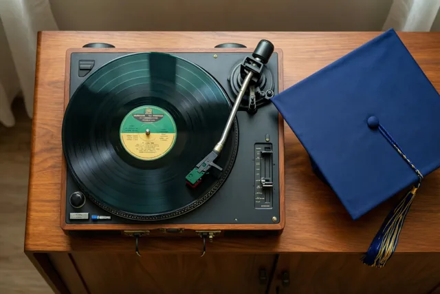 Geslaagd op groen vinyl