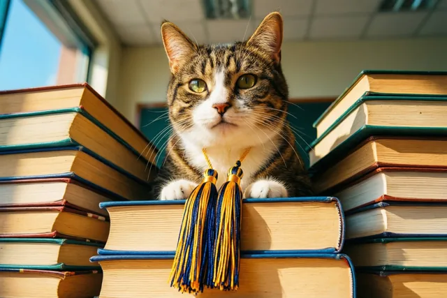 Geslaagd onder het toeziend kattenoog