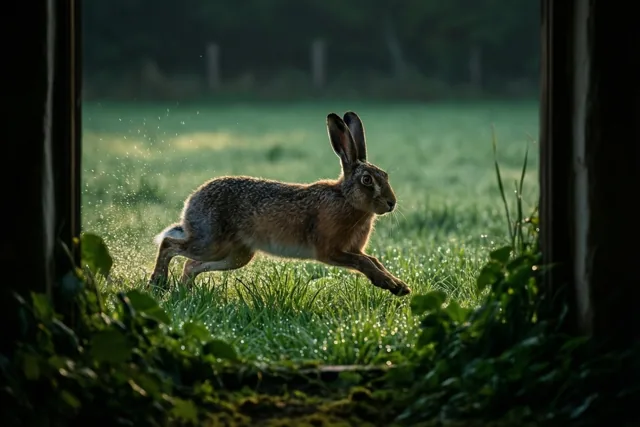 Zomaar een springende haas