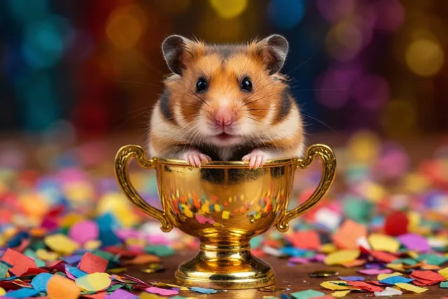 Goud voor deze hamster