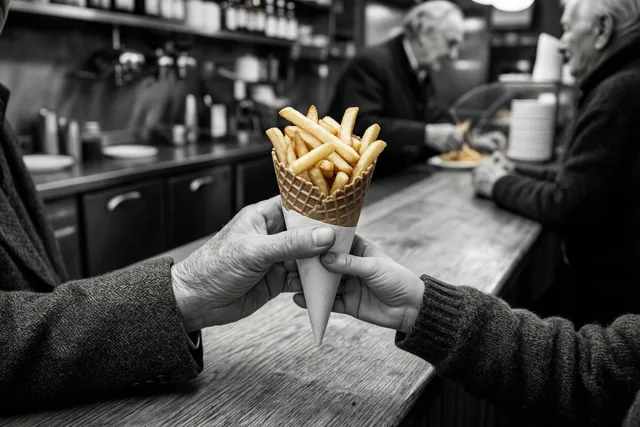 Frietjes delen met jullie
