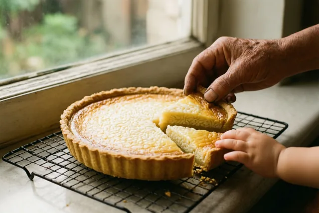 Rijsttaart delen met oma