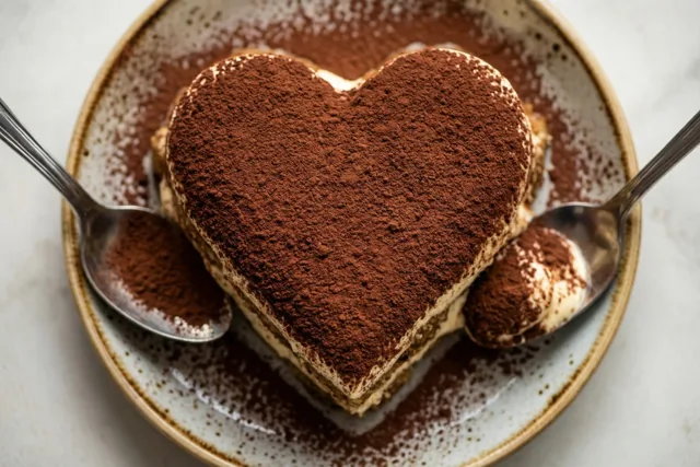 Tiramisu met twee lepels