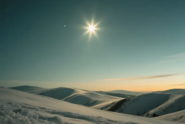 Onder een heldere winterster