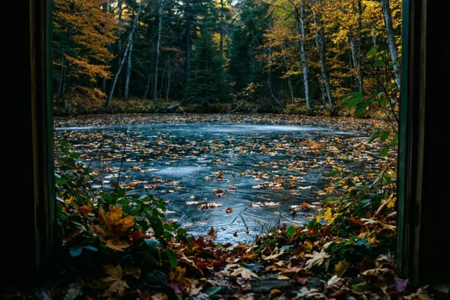 Achter het raam begint de winter