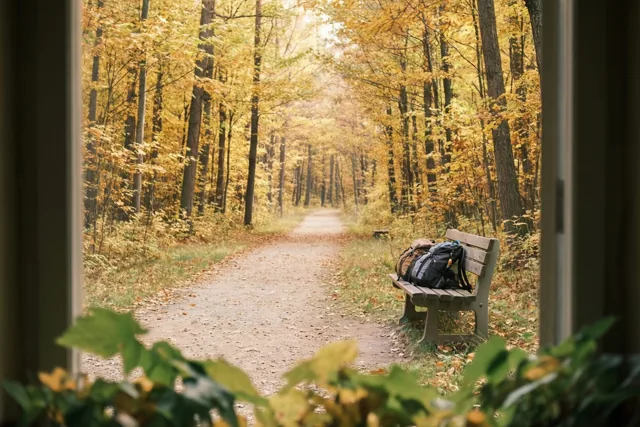 Nog een blik op het herfstbos