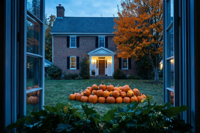 Herfstzicht op de hoeve