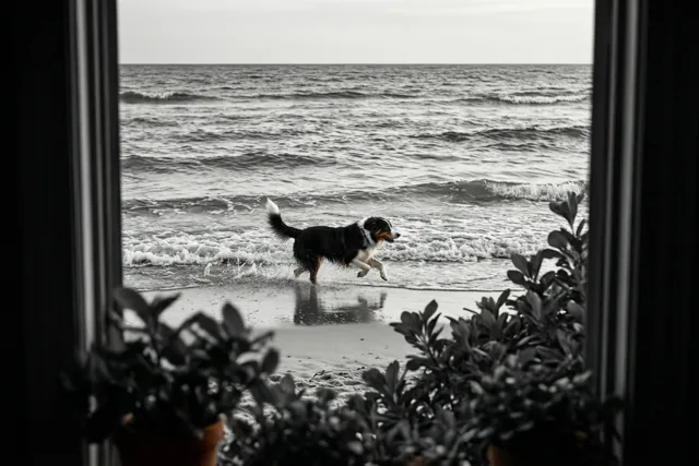 De hond heeft al vakantie