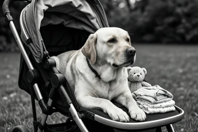 Baby krijgt een voorverwarmde kinderwagen