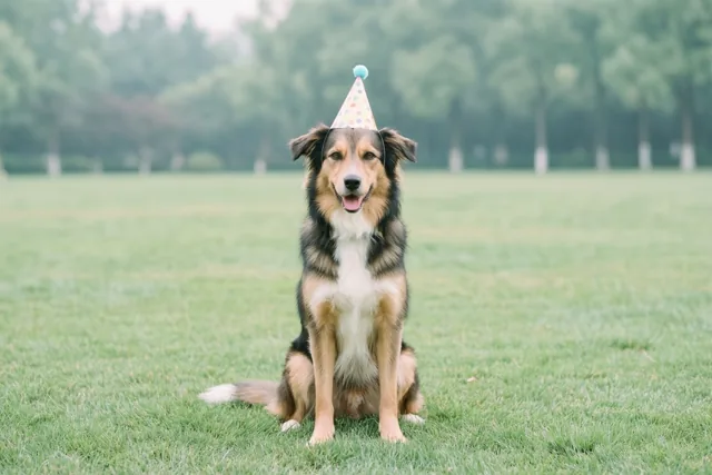 Deze hond viert mee