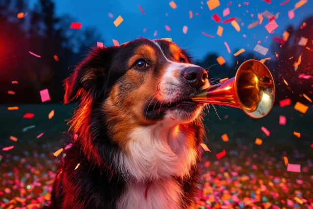 Een gouden toeter voor nieuwjaar