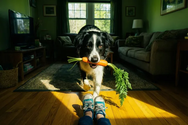 De hond helpt de Sint