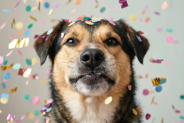 Confettigeluk voor een hondenjaar