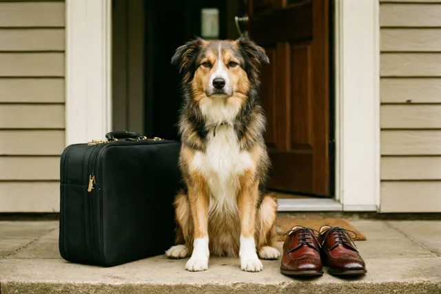 De hond zwaait je uit