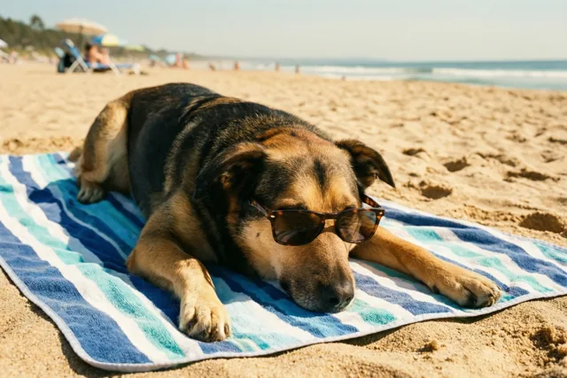 Een groet van de strandhond