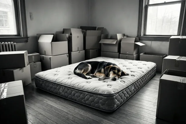 De hond is al thuis