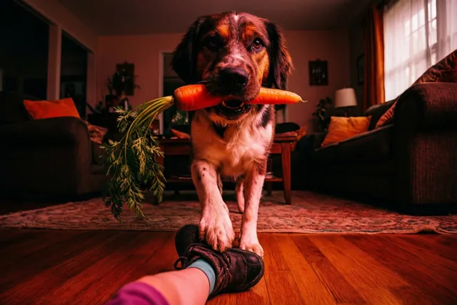 Een wortelkoerier voor Sinterklaas