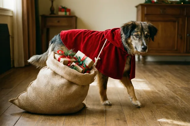 De hond helpt de Sint