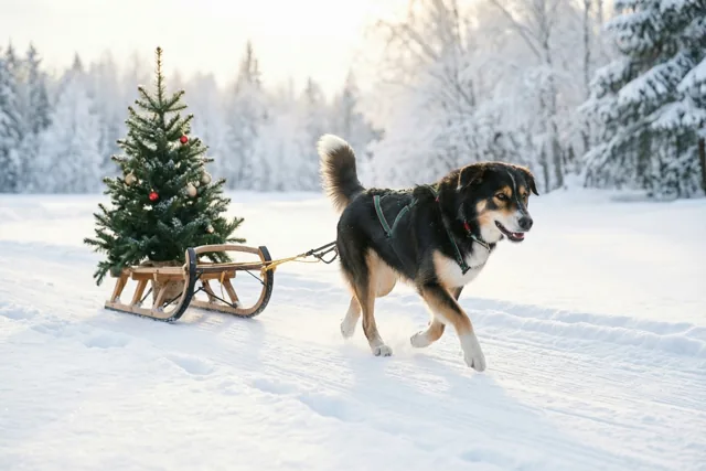Kerstbezorging op vier poten