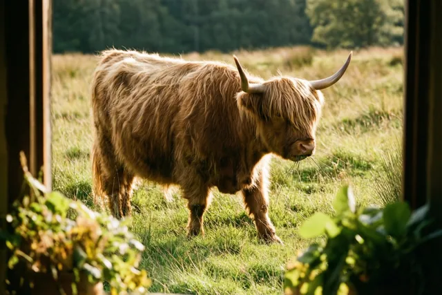Een hooglander komt even groeten