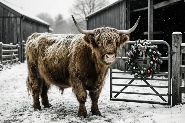Hooglander viert kerst buiten