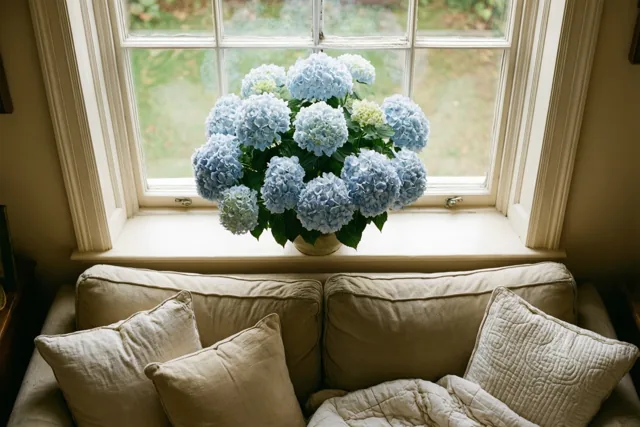 Een beetje troost met hortensia’s