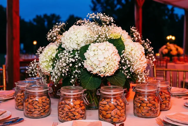 Een doopfeest tussen de hortensia's