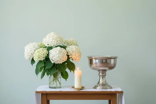 Witte bloemen voor jullie kindje