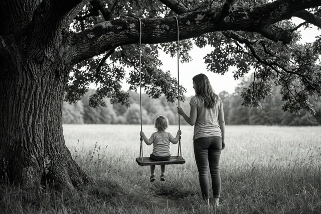 Met mama onder de eik